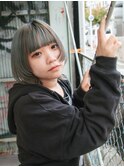 ウルフカット　デザインカラー