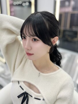 ☆顔周り×盛れるアップスタイル☆前髪カット/透明感カラー