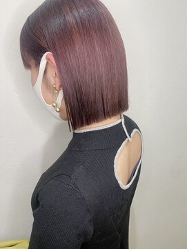 エクー(ECOO) 『 きりっぱなしストレートボブ × 桜ピンク 』 ECOO