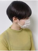 【morio原宿】襟足刈り上げショートマッシュ　黒髪マッシュ