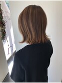 ハイライト鎖骨ボブ