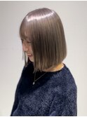 10代20代30代/切りっぱなしボブ/ボブ/ハイトーン/ベージュ