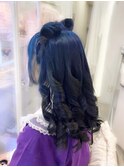 推し活 ライブ イベント 編み込みハーフツイン猫耳ヘア×リボン