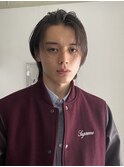 =メンズボブ/メンズロング/ダークアッシュ/ニュアンスパーマ