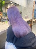 ラベンダーグレージュピンクアッシュショートウルフレイヤーボブ