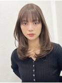 ミディアムレイヤー/レイヤーカット/顔まわりカット/ワンカール