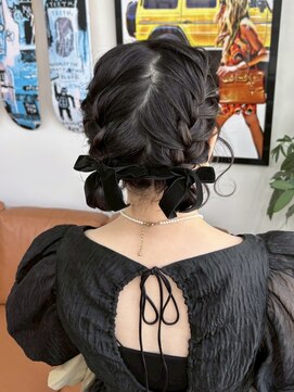 アルモ ヘア フア 東静岡(ALMO hair HUA) ALMO◎結婚式ヘアアレンジ【ツイン編み込み】