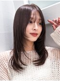 くびれヘア/顔周り/韓国/ボブ/レイヤーカット/前髪/カラー/大宮