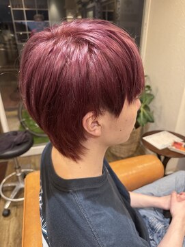 ディアバースデー(Dear Birthday) ピンクレッド　ダブルカラー　メンズハイトーン