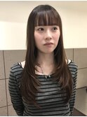 レイヤーカット　透明感カラー　ぱっつん前髪/natsuki
