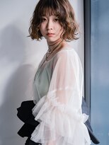 ヘアークラフト(Hair Craft)&nbsp;エアリーボブパーマ×アッシュベージュ【岡山】レイヤーカット