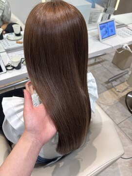 ケンジ 平塚 アネッタ(KENJE annetta) 【ブリーチなしダブルカラー】ベージュブラウン