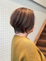 オックスクリエーション OX CREATION 桃山&nbsp;骨格に合わせた前下がりショートボブ/白髪ぼかしカラー/30代40代