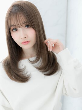 ローレン(LOREN) *LOREN*シースルーバング×ネイビーカラー最旬レイヤーロング