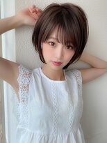 アフロート ディル(AFLOAT D'L)&nbsp;大人かわいい小顔ボブ ひし形シルエット カーキグレージュ