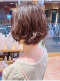 【morio原宿】ショートボブパーマ　前髪あり　ふんわりパーマ