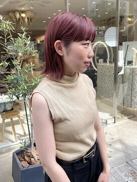 マイル 渋谷(mile) カシスピンク×外ハネロブ