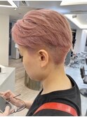 メンズハイトーンメンズブリーチカラーミルクティーピンク池袋