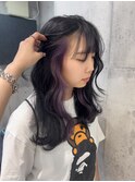 前髪/アンブレラカラー/こなれミディ/イメチェン/ウェーブパーマ