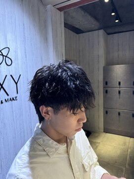 アクシー ヘアーアンドメイク(AXY HAIR&MAKE) マッシュコンマヘアツーブロックツイストパーマスパイラルパーマ