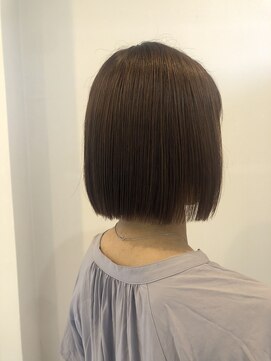 リドルヘアー 石井町店(Riddle HAIR) パツっとミニボブ　ストレート　サラサラヘアー　艶髪　ボブ