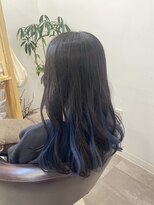 ラフ 原宿(L.a.a.g.f harajuku)&nbsp;インナーカラー ブルーカラー 透明感 ＠原宿