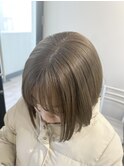 ミルクティーグレージュくすみベージュブリーチダブルカラー