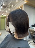 ミニウルフレイヤーカット顔周りカット前髪カット韓国ボブ/横浜