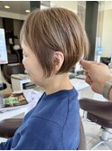 【50代・60代奈良】艶ショートボブ/髪質改善／ミセス/白髪ぼかし