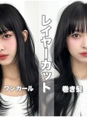 前髪顔まわり韓国ヘアレイヤーカットサイドバンク2wayバンク韓国