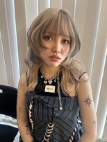 スリーバイベルベット(THREE...by velvet)&nbsp;ウルフレイヤー/博多美容室/ブリーチ/ダブルカラー/オージュア