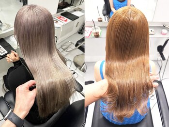 リムレスバイサンク 万代 新潟駅(LIMLESS by cinq)の写真/《*憧れのハイトーンも滑らかな仕上がりに*》厳選した高品質トリートメントで艶感をプラス