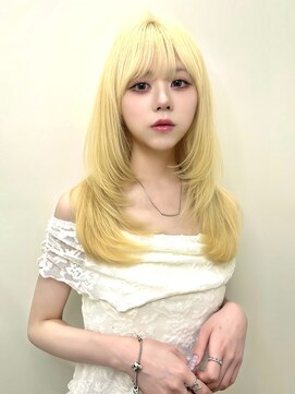 パルス ヨコハマ(PULSE yokohama) ミディアムレイヤーハッシュカット内巻きワンカール