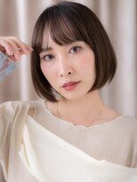 カバーヘア ブリス 上尾西口店(COVER HAIR bliss)&nbsp;□斜めバンググレーベージュ美髪大人ボブ406上尾20代30代40代