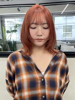 ニコ トウキョウ 渋谷(nico TOKYO)&nbsp;ダブルカラーオレンジピンクブラウン韓国レイヤーロング