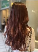 ツヤ感チェリーレッドロング