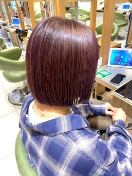 アース モード 新小岩店(EARTH/M) ワインブラウン×ボブ