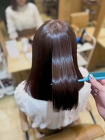 アロマ ヘアー ルーム 新宿3号店(AROMA hair room)&nbsp;髪質改善/メテオ/ツヤ髪/さらさら/ピンクベージュ/うるつや