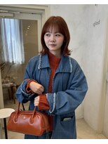 グラッド(glad) オレンジブラウン外ハネボブ