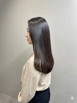 ピークス 渋谷店(Peaks) ラベンダーグレージュ/レイヤーカット/韓国巻き/顔周りカット
