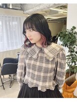 チェレ ブラン 堺東店(Chere brun) 韓国レイヤー×インナーカラーイヤリングカラー×ピンクベージュ