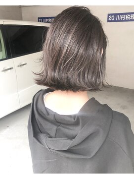 ヘアーアンドアトリエ マール(Hair&Atelier Marl) 【Marl】ハイライトグレージュカラーの外ハネボブ♪