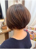 【首元スッキリ♪】丸みのあるスッキリショートボブ