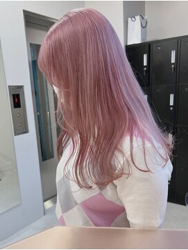 ベレーザシェルト(Beleza scelto) ba1114ミルクティーピンクハイトーンベージュピンクウェーブ巻き