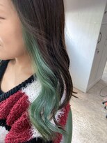 グラム 岡崎南店(gram)&nbsp;インナーカラー＿イヤリングカラー＿モスグリーン＿62