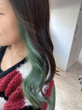 グラム 岡崎南店(gram) インナーカラー＿イヤリングカラー＿モスグリーン＿62