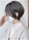 【morio 原宿】丸みマッシュショート 耳かけ  ハイライト