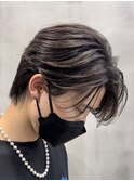 ニュアンスパーマ/韓国マッシュ/ダークアッシュ/ベリーショート