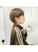 [代々木]ナチュラルピンクスイートAラインの甘辛ショートボブ