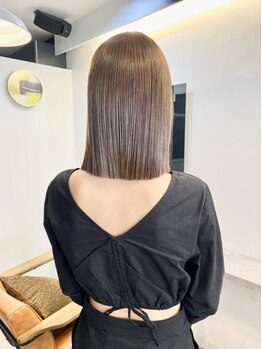 ブリリオ ヘアーアンドスパ(Brillio hair&spa)の写真/【大山駅徒歩3分】《最高級縮毛矯正+CUT+プレックストリートメント¥11400》自然なストレートに♪